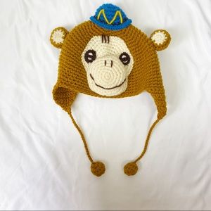 Hand Made Knit Kids Monkey Hat